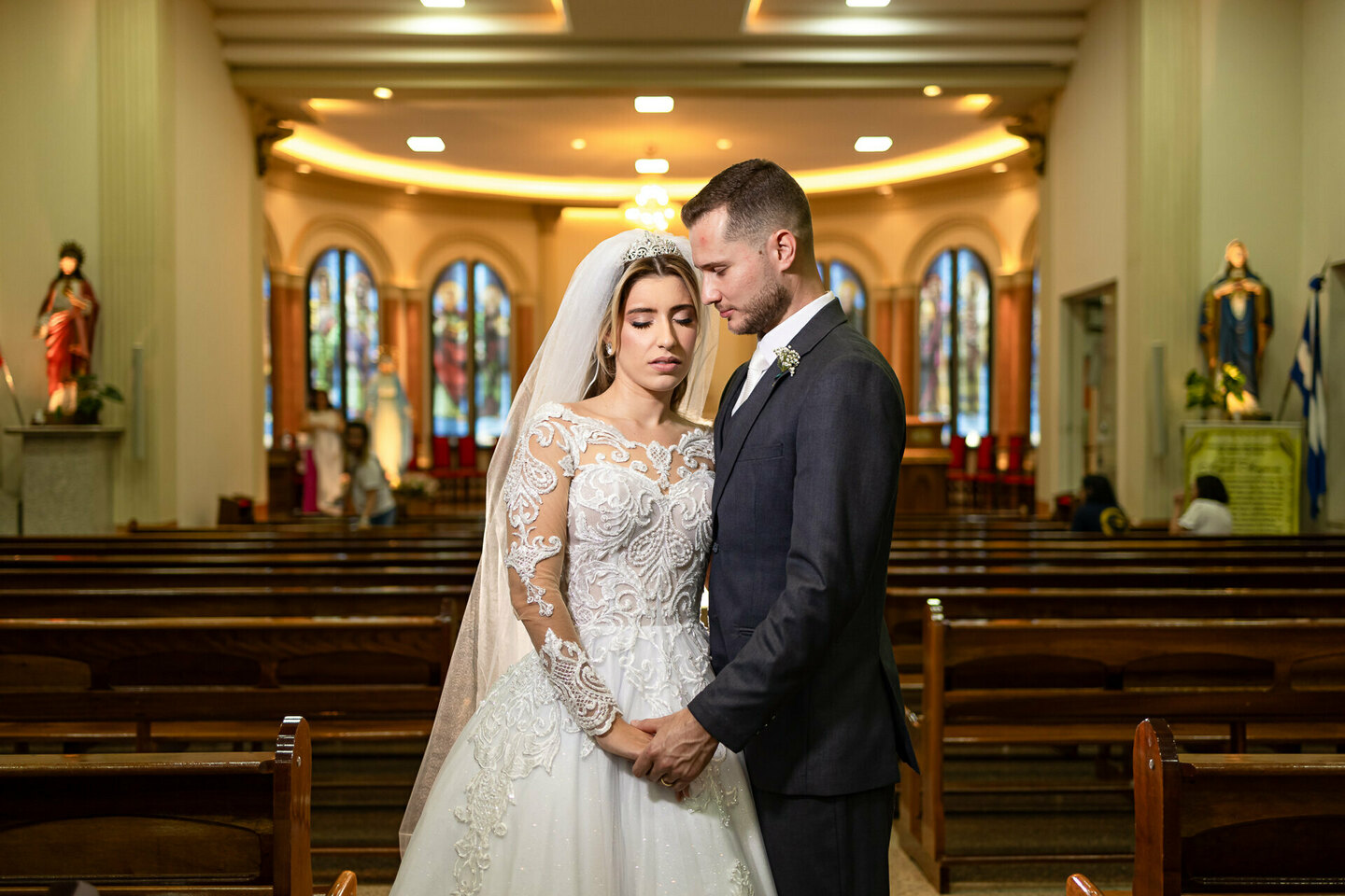 Maria Fernanda e Renan - Casamento religioso na igreja São José em José Bonifácio