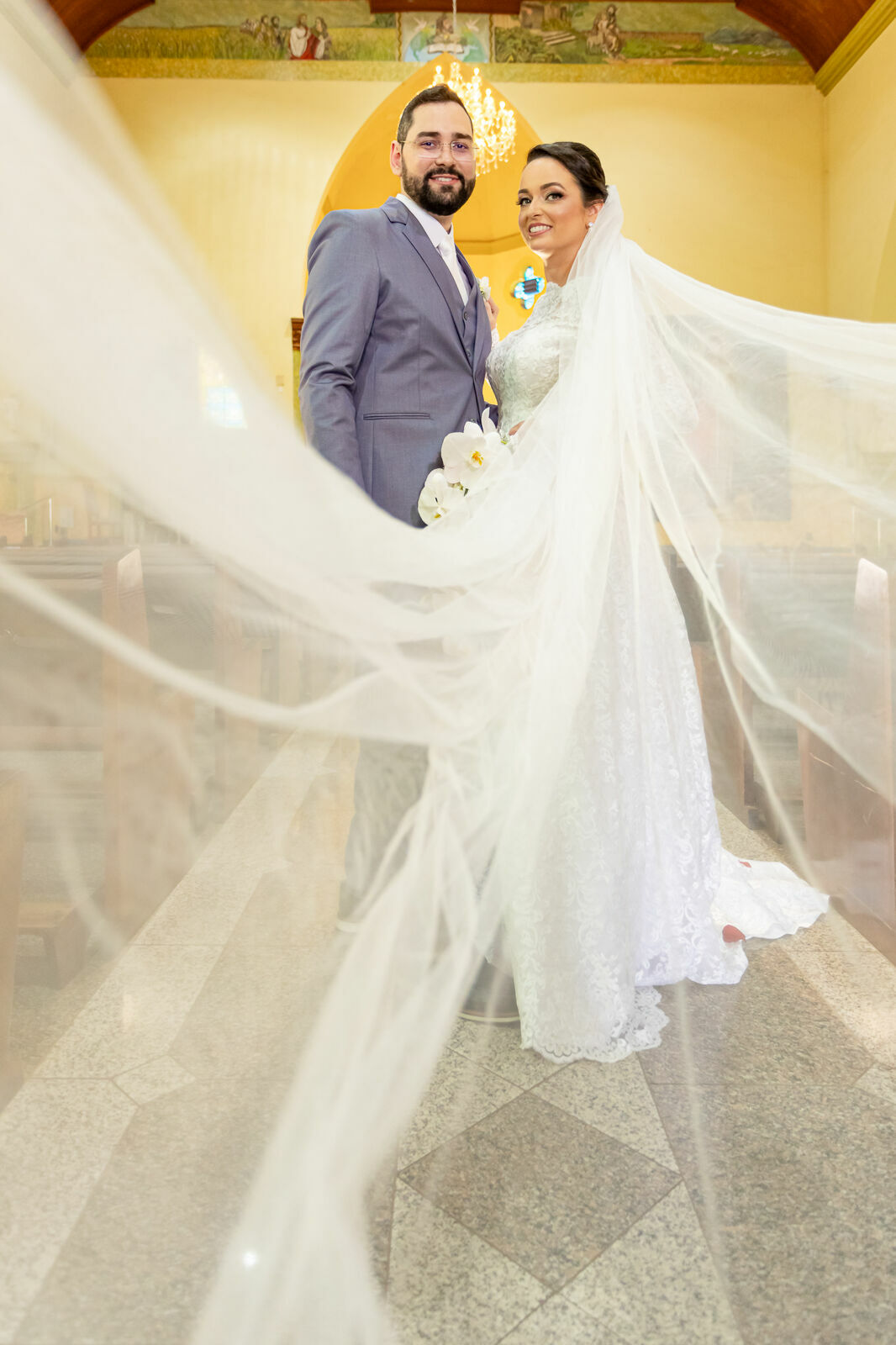 Foto Casamento Religioso Denise e Daniel Igreja Matriz de São João Batista e Villa Romeu em José Bonifácio Foto Casamento Religioso Denise e Daniel Igreja Matriz de São João Batista e Villa Romeu em José Bonifácio - Imagem 22