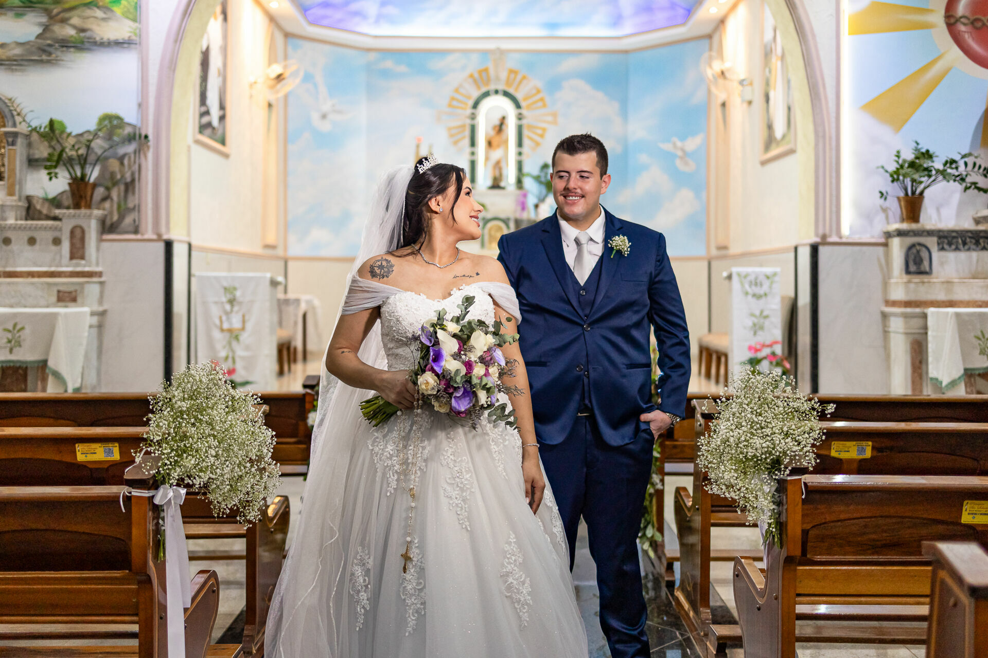 Foto Casamento Religioso Esmeralda e Leonardo Igreja Matriz de Bady Bassity e W4 Eventos Foto Casamento Religioso Esmeralda e Leonardo Igreja Matriz de Bady Bassity e W4 Eventos - Imagem 34
